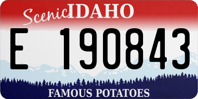 ID license plate E190843