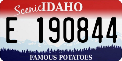 ID license plate E190844