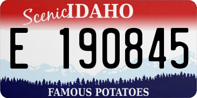 ID license plate E190845