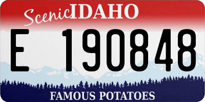 ID license plate E190848