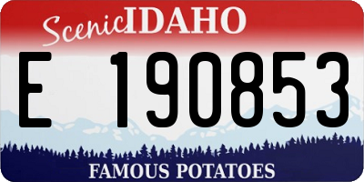 ID license plate E190853