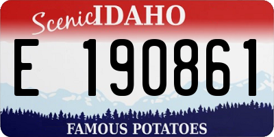ID license plate E190861