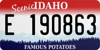 ID license plate E190863