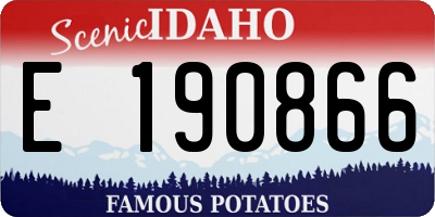 ID license plate E190866