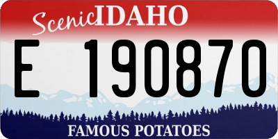 ID license plate E190870