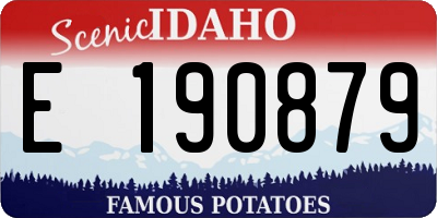 ID license plate E190879