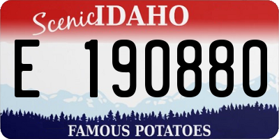 ID license plate E190880