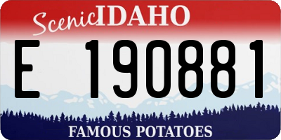 ID license plate E190881