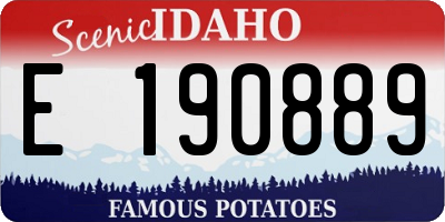 ID license plate E190889