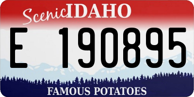 ID license plate E190895