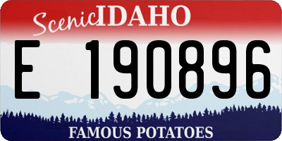 ID license plate E190896