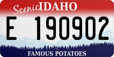 ID license plate E190902