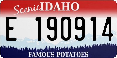 ID license plate E190914