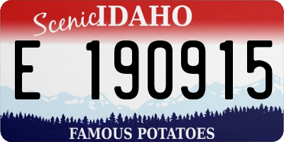 ID license plate E190915