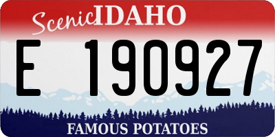 ID license plate E190927