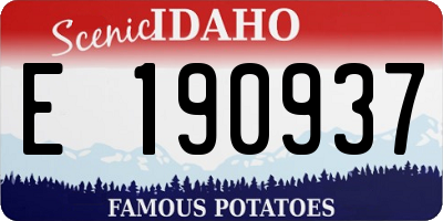ID license plate E190937