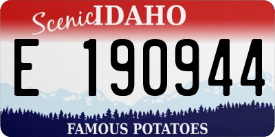 ID license plate E190944