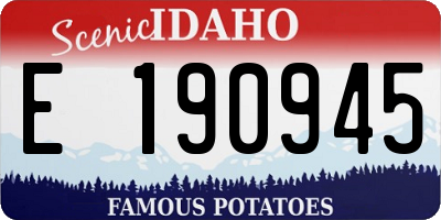 ID license plate E190945