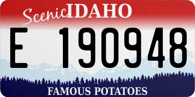 ID license plate E190948