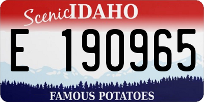 ID license plate E190965