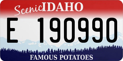 ID license plate E190990