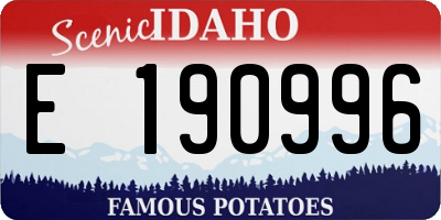 ID license plate E190996