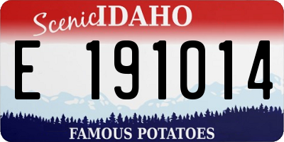 ID license plate E191014