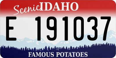 ID license plate E191037
