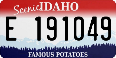 ID license plate E191049
