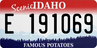 ID license plate E191069