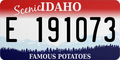 ID license plate E191073