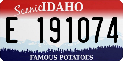 ID license plate E191074