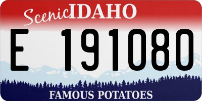 ID license plate E191080