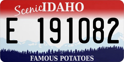 ID license plate E191082