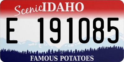ID license plate E191085