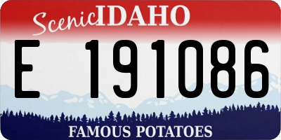 ID license plate E191086