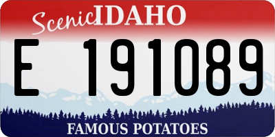 ID license plate E191089