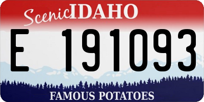 ID license plate E191093