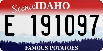 ID license plate E191097