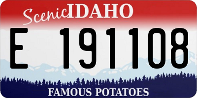 ID license plate E191108