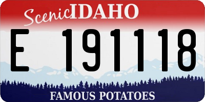 ID license plate E191118