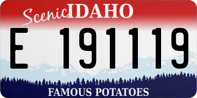 ID license plate E191119