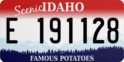 ID license plate E191128
