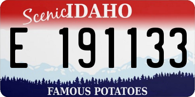 ID license plate E191133