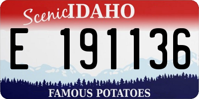 ID license plate E191136