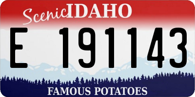 ID license plate E191143