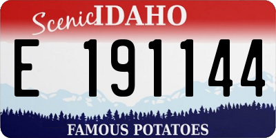 ID license plate E191144
