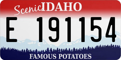 ID license plate E191154
