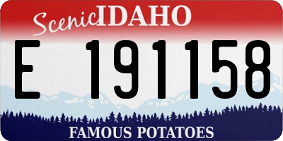 ID license plate E191158