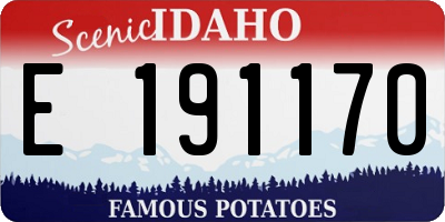 ID license plate E191170